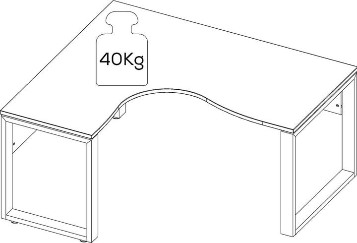 Actual product image Maja Möbel Homebase Office (140 x 160 x 80 cm)