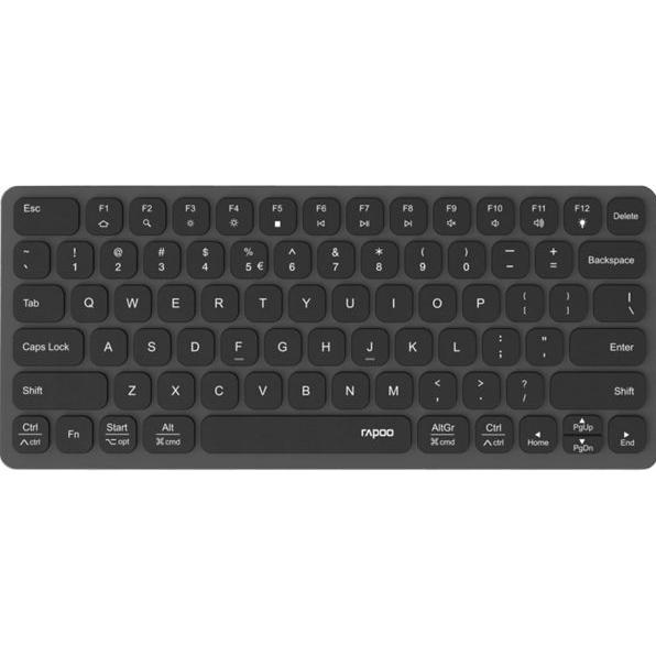 Thumbnail - Rapoo Tastatur Mit Usb-C-Adapter De (DE, Kabelgebunden), Tastatur, Schwarz
