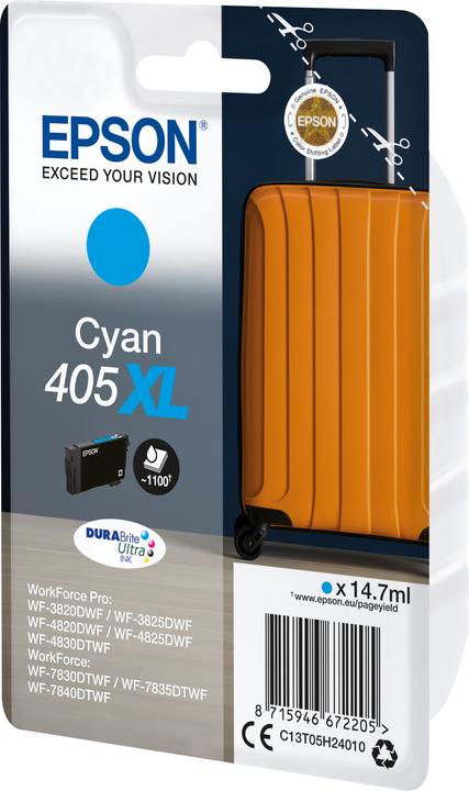 Actual product image Epson Ink cartridge 405XL cyan (C)