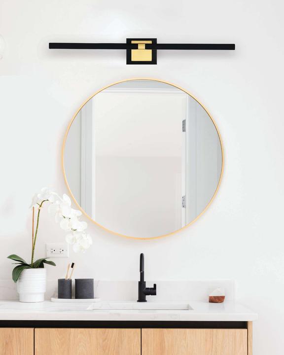 Actual product image EGLO 900929 PEGUERA LED wall/ceiling light 17.5W Black Brass Brushed White Warm white IP44 (2000 lm)