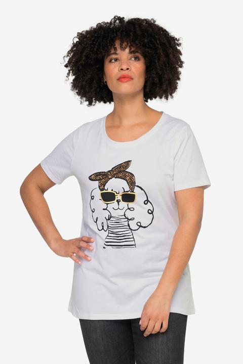Produktbild Angel of Style T-Shirt, Lama-Motiv, Rundhals, Halbarm (48)