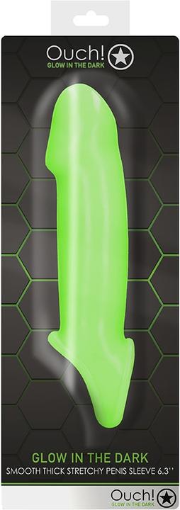 Produktbild Ouch! Smooth Thick Stretchy Penis Sleeve - Glow in the Dark