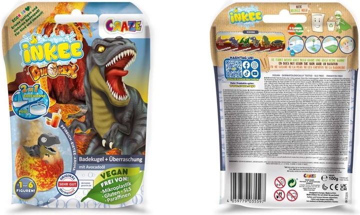 Actual product image Craze Inkee Surprise Dino (Bath bombs)