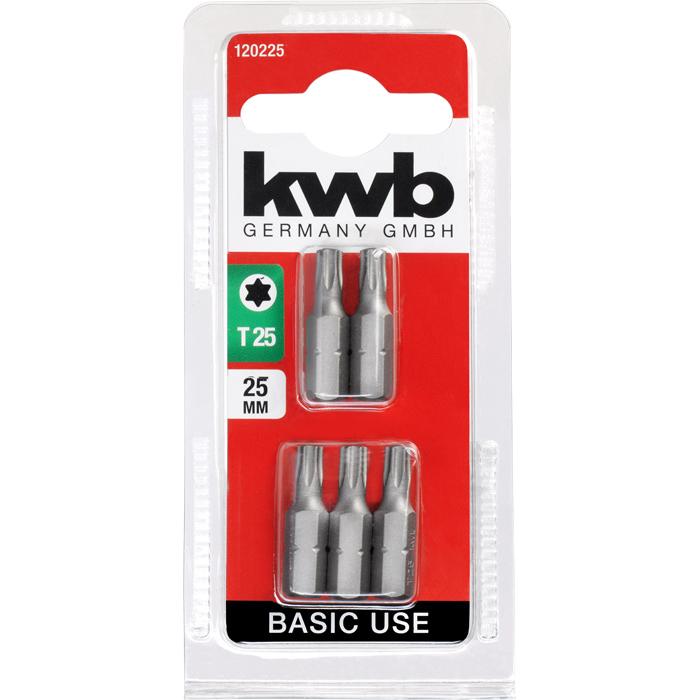 kwb, Bits, 120225 Sechskant-Bit Chrom-Vanadium Stahl 5 St.