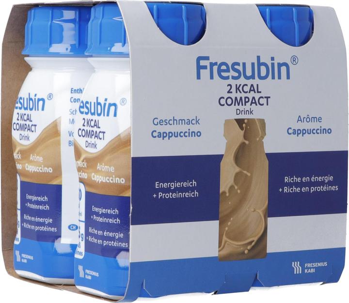Produktbild Fresubin 2 kcal Drink Compact Cappuccino, 4x 125 ml (4 Stück, Flüssigkeit, 635 g)