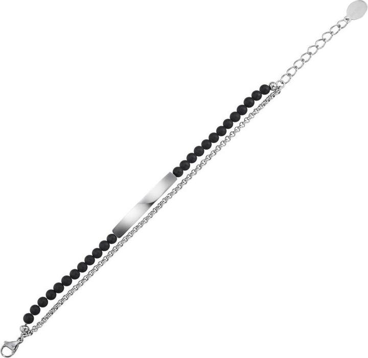 Image du produit Bijouteria Bracelet (20 cm, Acier inoxydable, Agate)