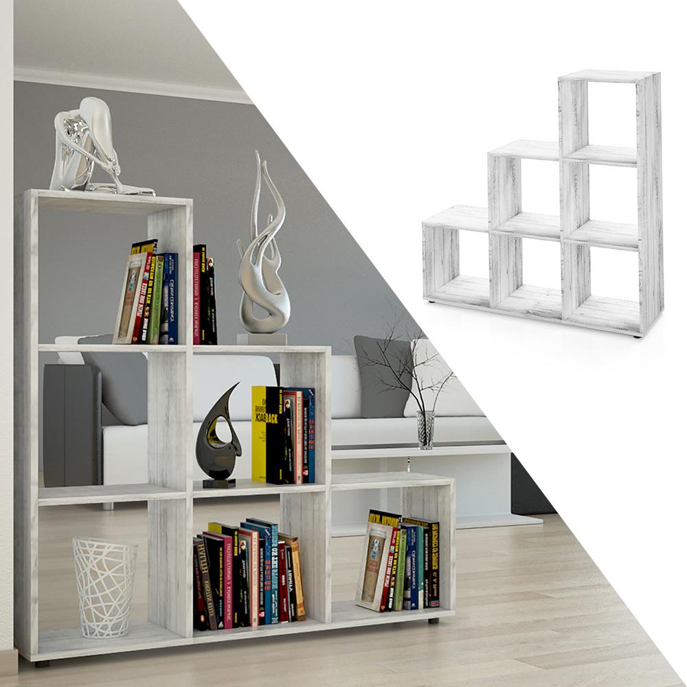 Thumbnail - Vicco, Regal, Treppenregal (105 x 108 x 29 cm)