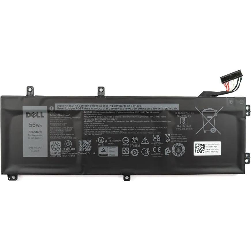 Dell Battery 56WHR 3 Cell (3 Zellen, 4600 mAh), Notebook Akku, Schwarz