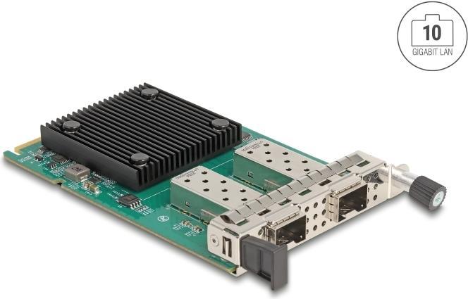 Actual product image Delock OCP 3.0 card to 2 x SFP+ 10 Gigabit LAN (PCI Express 4.0)