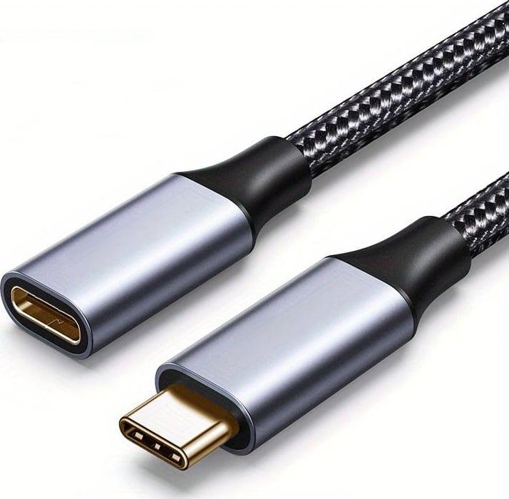 Image du produit PhoneLook Câble extension nylon USB-C (mâle) vers USB-C (femelle) 2 mètres (2 m)