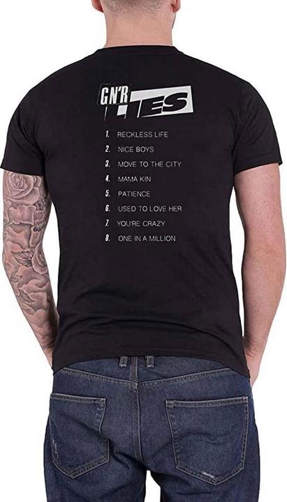 Immagine prodotto Guns N Roses Lies Track List Maglietta Stampa posteriore Adulto Unisex (M)