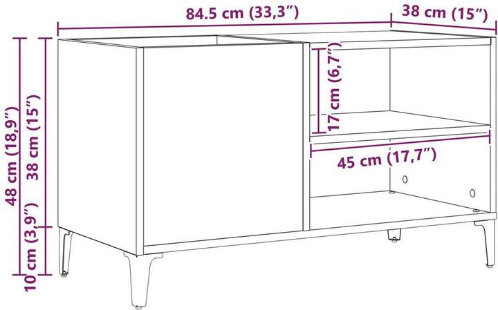 Immagine prodotto vidaXL Schallplattenschrank