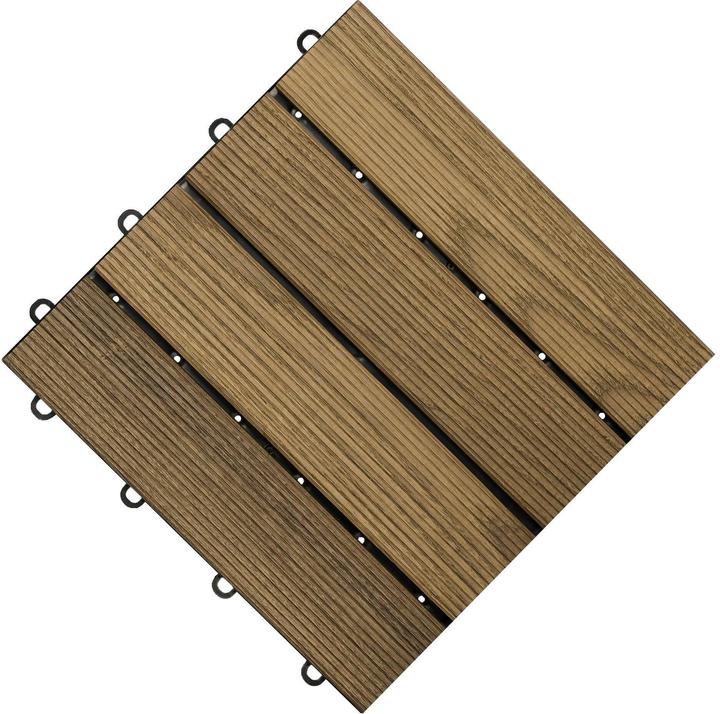 Actual product image Florco Balcony & terrace tiles ash, 4 slats 30 x 30, 6 pcs. (6 x, 30 x 30 cm)
