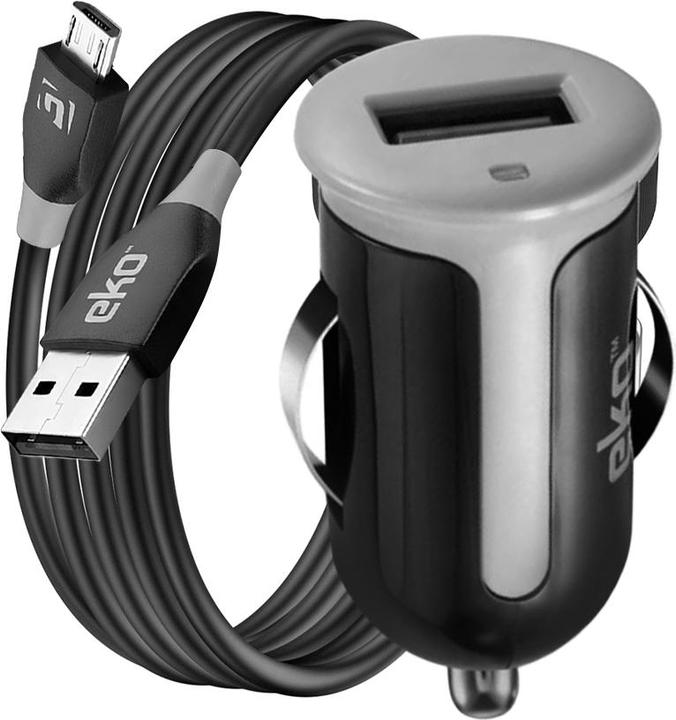 Produktbild EKO Pack Zigarettenanzünder-Ladegerät 1A mit Micro-USB-Kabel 1m