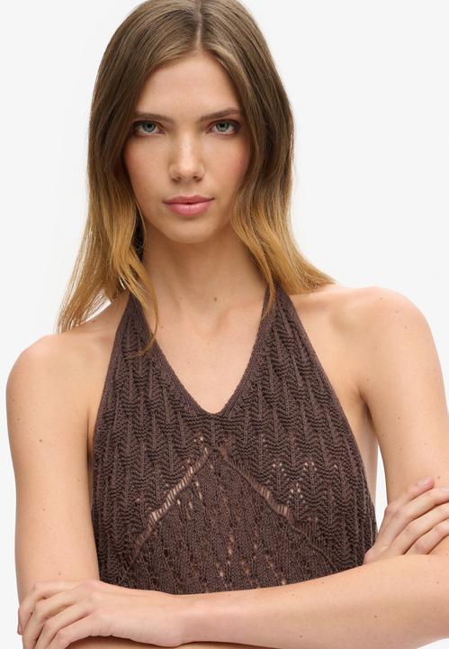 Produktbild Superdry Häkel-Maxikleid mit Nackenträger (L)