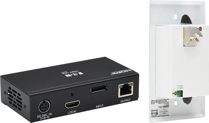 Produktbild Eaton DisplayPort to HDMI over Cat6 Extender Kit Box Transmitter/Wall Plate Receiver 4K 60 (1.38 m, HDMI)