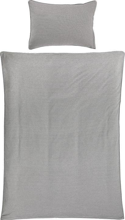 Actual product image Living Home Melange Jersey Stripes (Duvet cover, 200 x 210 cm)