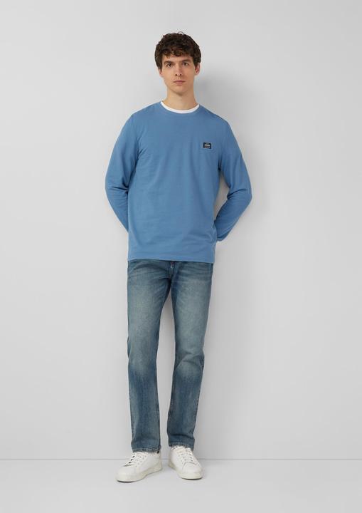 Produktbild s.Oliver T-Shirt Strukturiertes Longsleeve mit Ärmelbündchen (S)