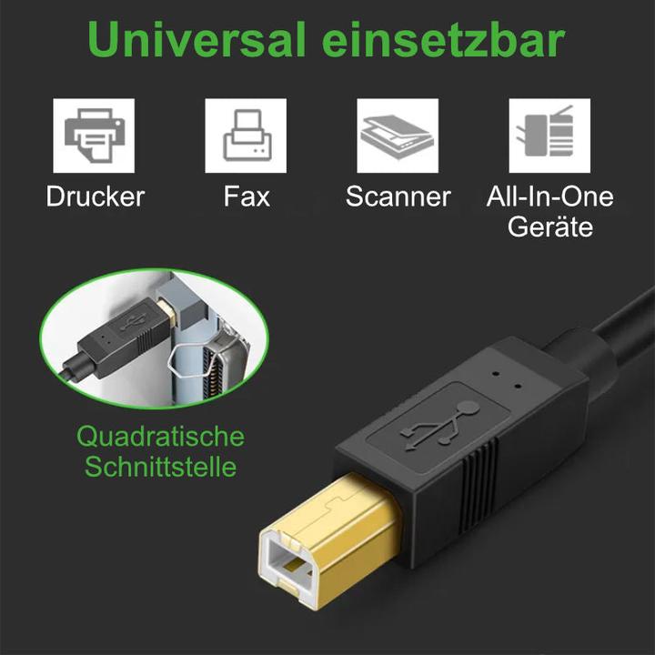 Produktbild Hermex USB-C Printer-Kabel 3m USB-C zu USB-B Druckerkabel Drucker-USB-C-Kabel (3 m)