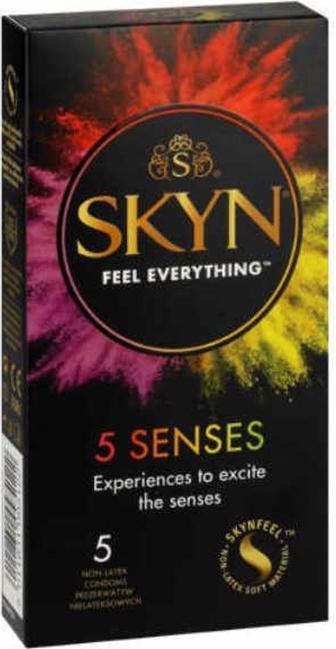 Actual product image Bijoux Indiscrets Skyn 5 Senses+ Latex-Free Condoms 5 Pcs Realistic Width 53mm (5 pcs.)