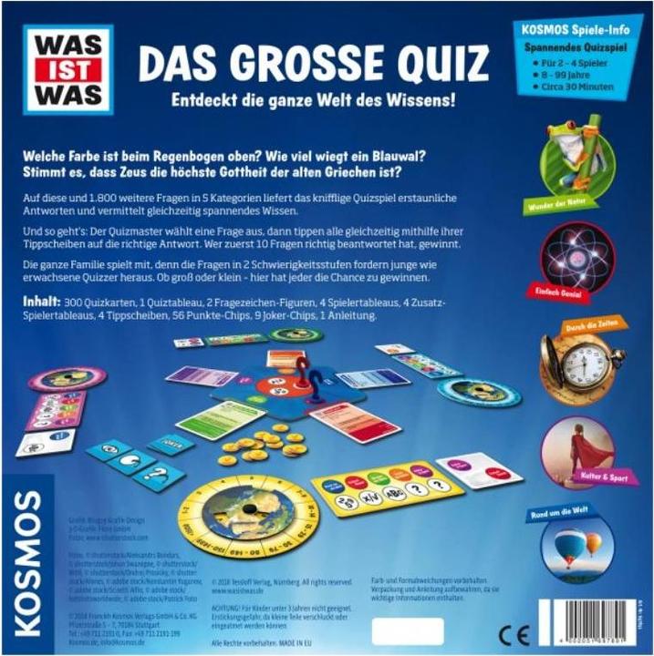 Actual product image Kosmos The big quiz (German)
