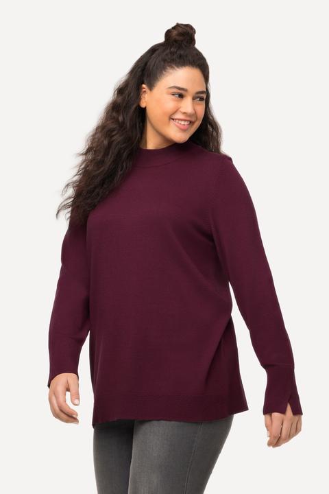 Produktbild Ulla Popken Pullover, Stehkragen, Langarm, Rippbündchen (62)