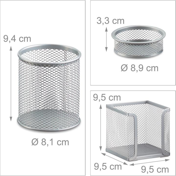 Immagine prodotto Relaxdays Set organizer da scrivania in 3 pezzi