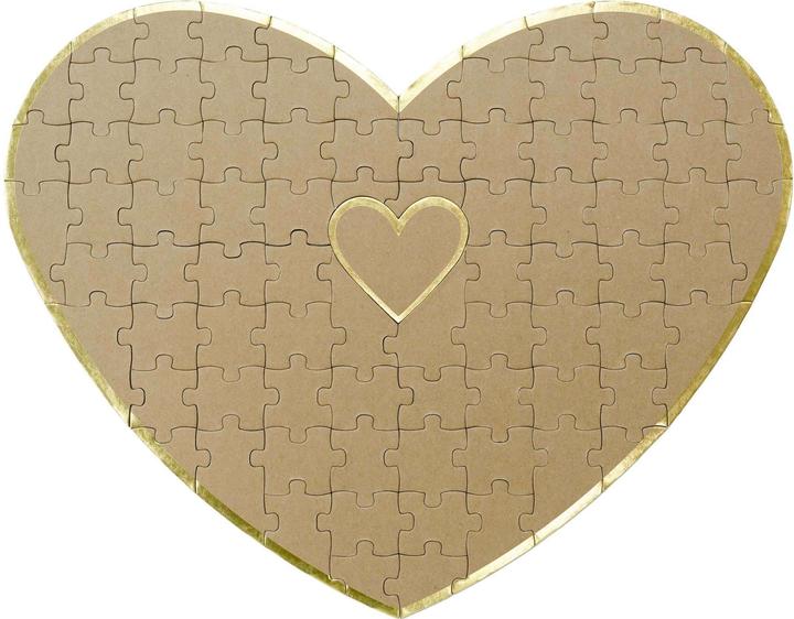 Image du produit Partydeco Accessoire de fête livre d'or coeur puzzle 45 x 35.5 cm, brun (1 pcs)