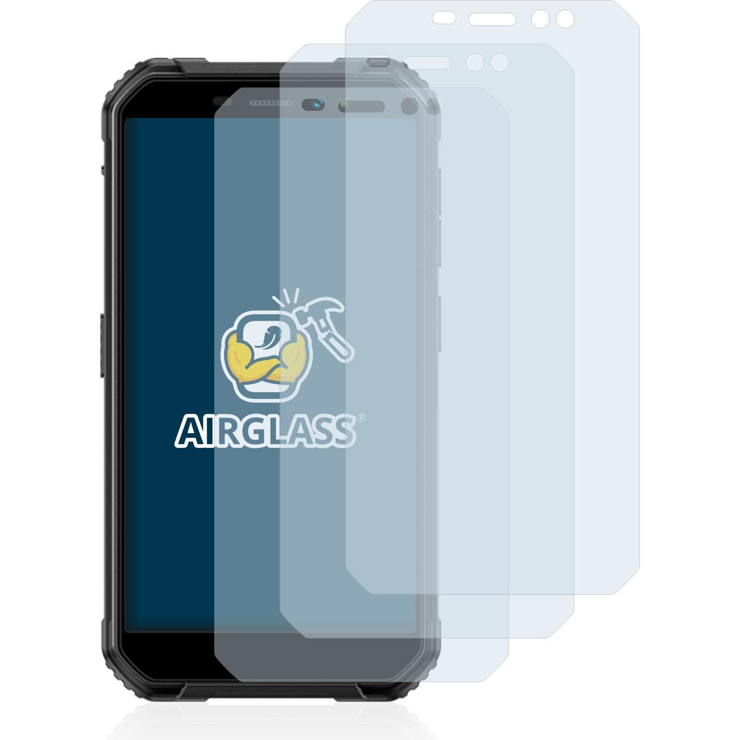 Thumbnail - BROTECT AirGlass Panzerglasfolie (3 Stück, Ulefone Armor X6 Pro), Smartphone Schutzfolie, Transparent