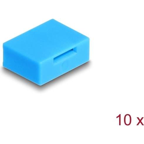 Delock 10 Port Blocker für USB Typ-A Buchse, Notebook Security, Blau