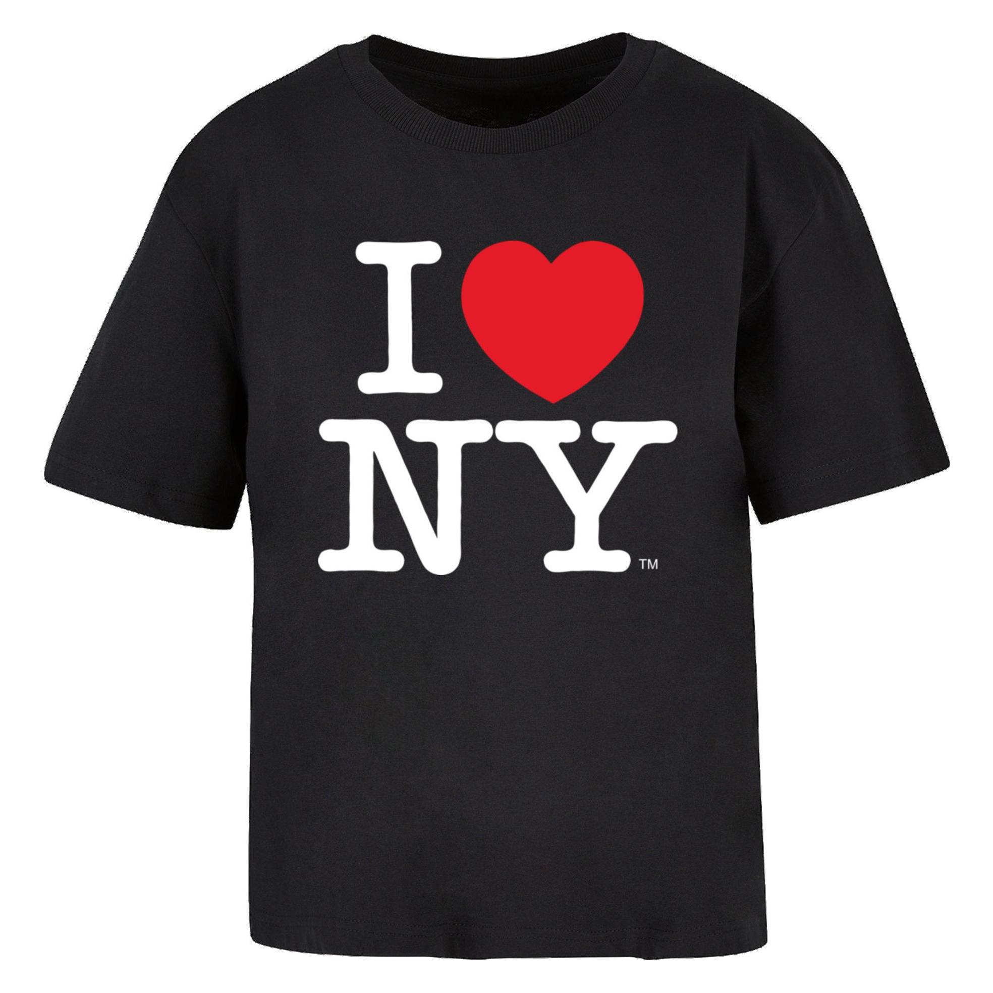 Merchcode, Damen, Shirts, Ladies I Love Ny Tee - 171799, Schwarz, (Xl)