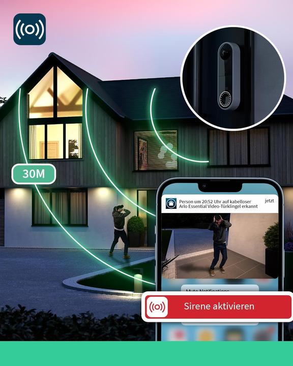 Actual product image Arlo Essential Wire-Free Doorbell, white (Wireless)