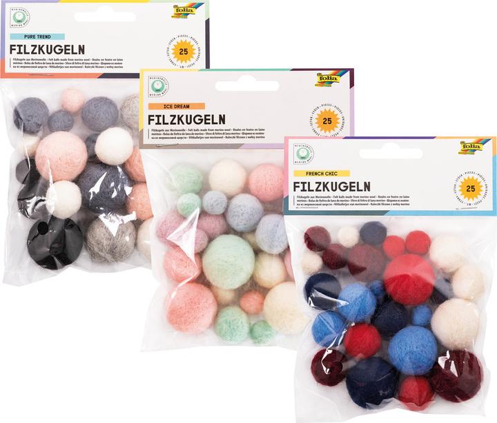 Image du produit Folia Boules en feutrine