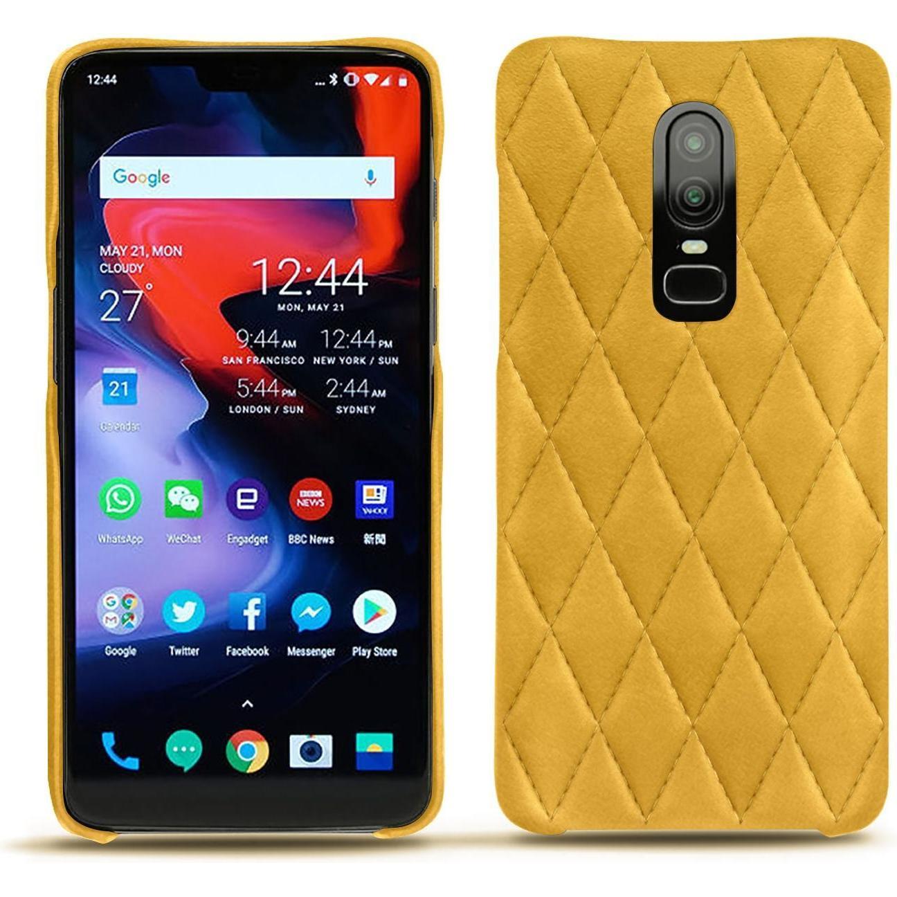Noreve Lederschutzhülle (OnePlus 6), Smartphone Hülle, Orange