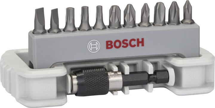 Produktbild Bosch Professional Zubehör 11-tlg. Schrauberbit-Set inklusive Bithalter, PH, PZ, T, S, 25 mm (Innensechsrund TX M20, Innensechsrund TX M15, Innensechsrund TX M25, Kreuz Phillips PH M1, Kreuz Phillips PH M2, Kreuz Pozidriv PZ M1, Kreuz Pozidriv PZ M2, Kreuz Phillips PH M3, Kreuz Pozidriv PZ M3)