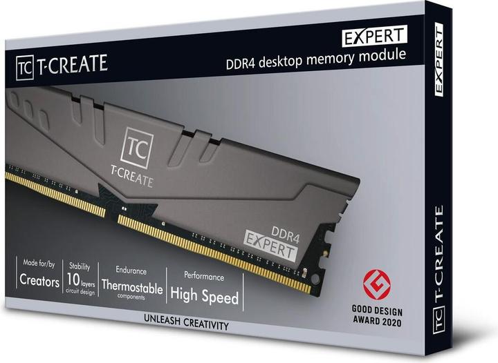 Produktbild Team Group DDR4 - 32GB - 3200 - CL - 16 T-Create Expert juodas Dual Kit (2 x 16GB, 3200 MHz, DDR4-RAM, DIMM)