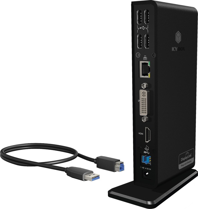Produktbild Icy Box IB-DK2241AC - USB Type-A 3.0 Multi Dock (USB-B, 11 Ports)