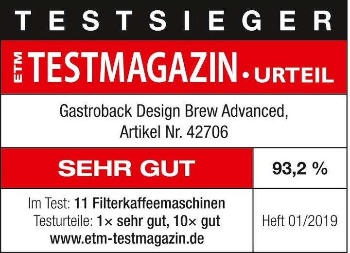 Image du produit Gastroback Cafetières à filtre