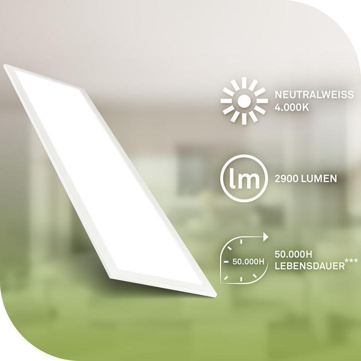 Produktbild Briloner SIMPLE A ultraeffizientes IP20 LED Panel - Weiss (2900 lm)