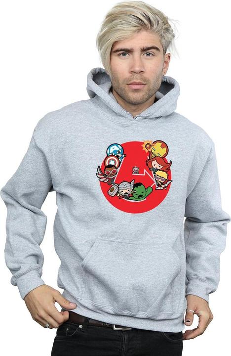 Image du produit - Sweat à capuche KAWAII AVENGERS READY STEADY WAR - Homme (3XL)