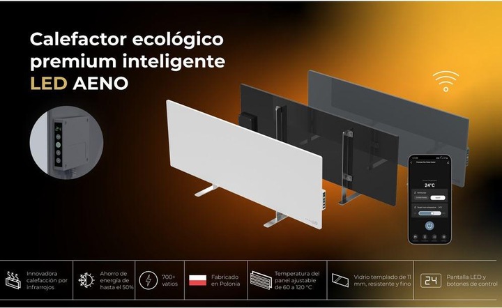 Immagine prodotto Aeno Riscaldatore radiante a infrarossi Premium Eco Smart LED GH4S (700 W)