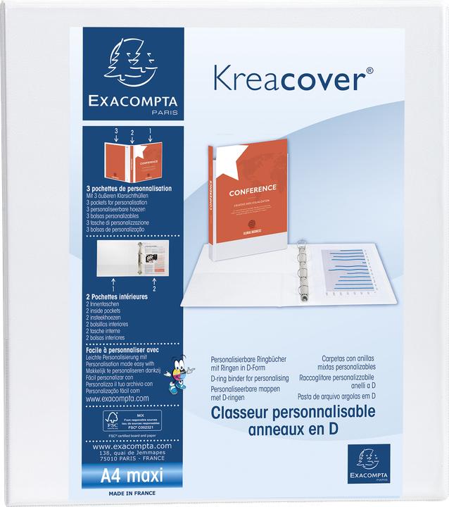 Actual product image Exacompta KREACOVER - Ring binders A4 Maxi (A4, 67 mm, 1 pcs.)