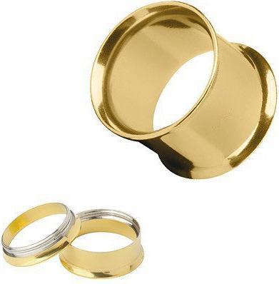 Immagine prodotto Hermex Piercing a espansione di tappi d'orecchio da 12mm DOPPIO TUBO FLARED in titanio - Oro (Titanio anodizzato)