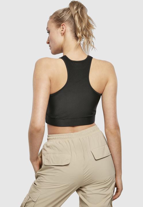 Produktbild Urban Classics Ladies Cropped Shiny Rib Top (Einzelpack, S)
