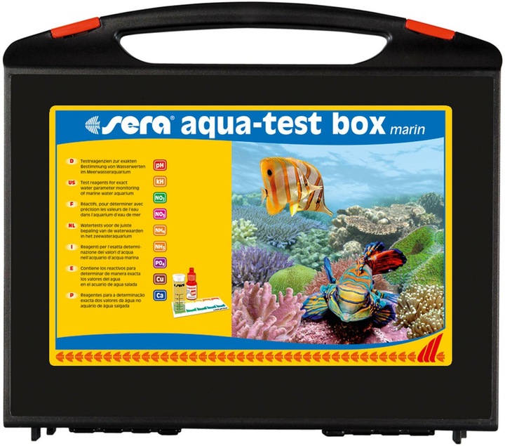 Actual product image Sera Aqua-Test Box Marin (Ca) (Aquarium water care)