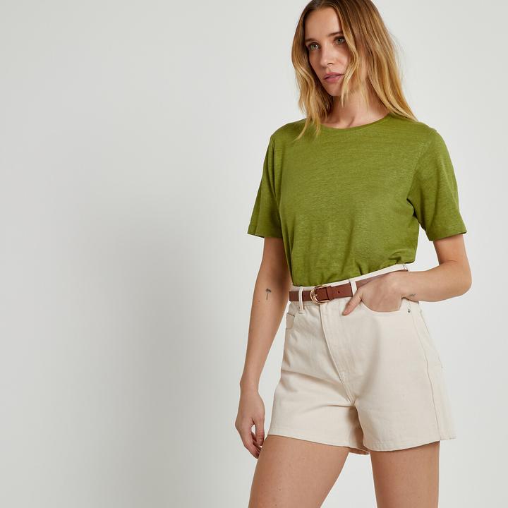 Produktbild La Redoute Collections Jeansshorts mit hohem Bund (38)