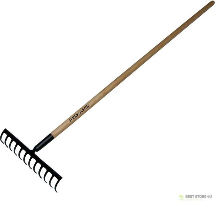 Produktbild Fiskars FS135751 Rake 12 teeth with wooden handle 1560 mm (FSL12)