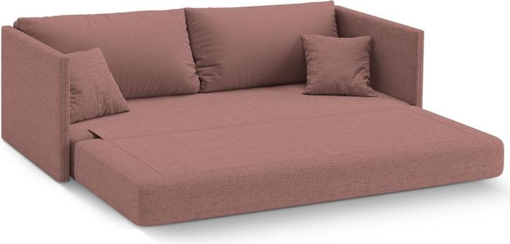 Actual product image Cosmopolitan Design Sofa With Bed Function, "Shannon", 3 Seats, Dark Pink, 209x94x87 Made in Europe (3-seater)