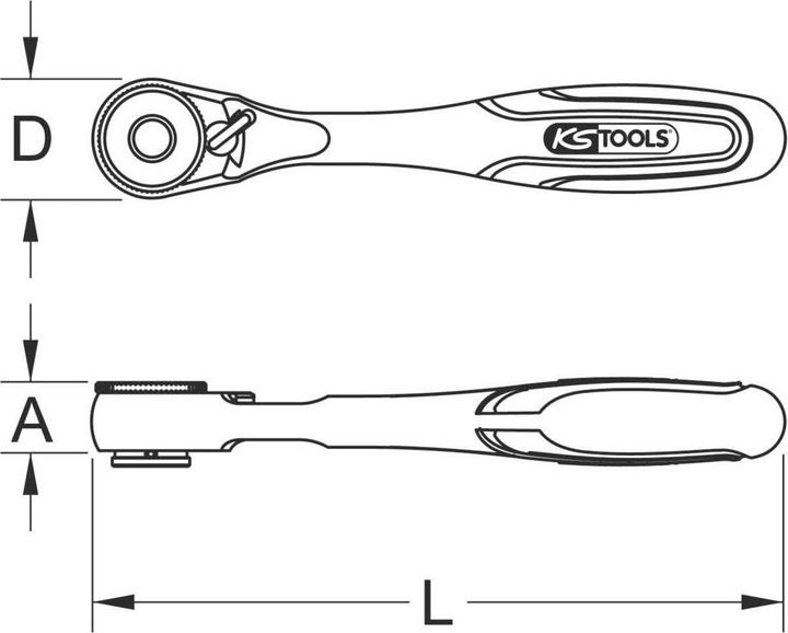 Produktbild KS Tools 1/4" Mini-Freilauf-Ratsche 912.1485 Bit-Ratsche (1/4")