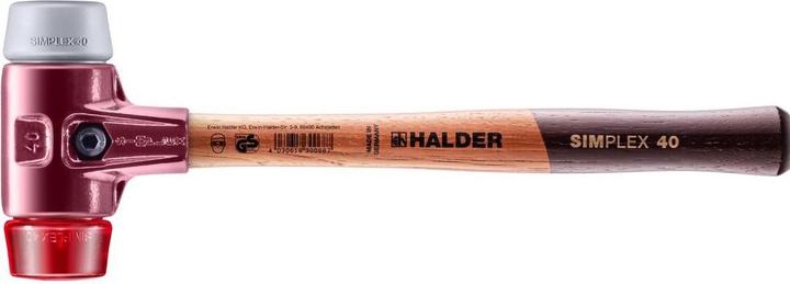 Actual product image Halder SIMPLEX soft-face mallet, TPE-mid / plastic with malleable cast iron housing and high-quality